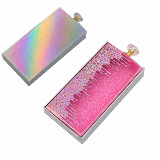 Caixas de embalagem de cílios caixas de retângulo com bandejas de cristal a granel Caso magnético vazio, E66,40 Caixa com