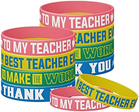 Bracelets de apreciação de professores, para minhas pulseiras inspiradoras de borracha de borracha, pulseiras de silicone personalizadas, professores agradecendo presentes, pré -escola, elementar