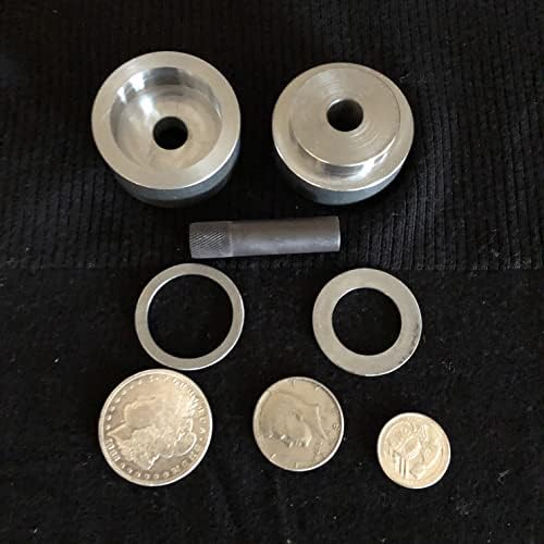 UsoeplacementParts Coin Ring Punch 1/2 '' - Moeda Ring Tools Center Punch que vai dar um orifício em 4 moedas diferentes