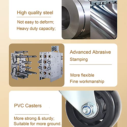 Rodas de rodízio de 3 '', giro caule de giro 3/8 '' - 16x1 '' 900lbs fortes de serviço de rosca sem ruído pvc bloqueio duplo