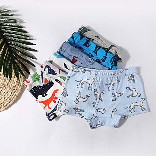 Taxzode Boys Boxer Briefs shorts Cotton Baby Bebê Roupa íntima para crianças menino 6/8 pacote