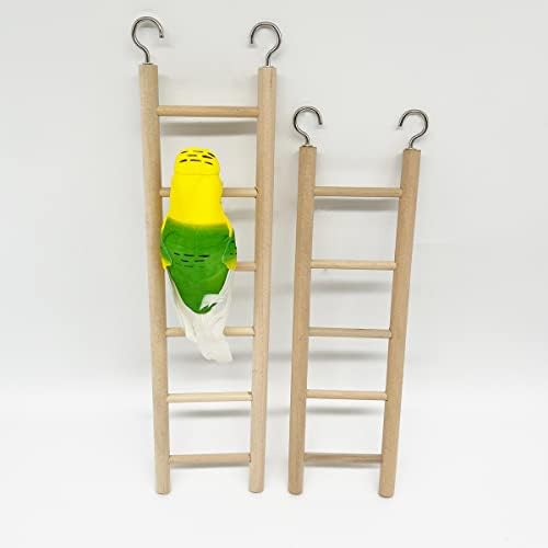 4pcs de madeira brinquedos de pássaros de pássaro de madeira escadas de madeira natura