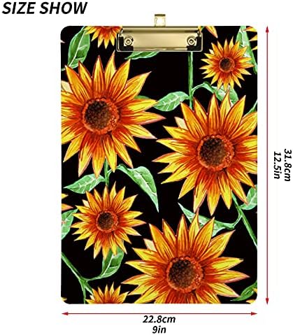 Colorido quadro de girassol floral de girassol 9 x12.5 placas de clipe