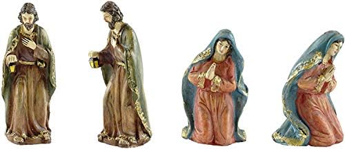 Explosões de festa Sagrada Família Família de 10 peças Natividade definida com estábulo e feno