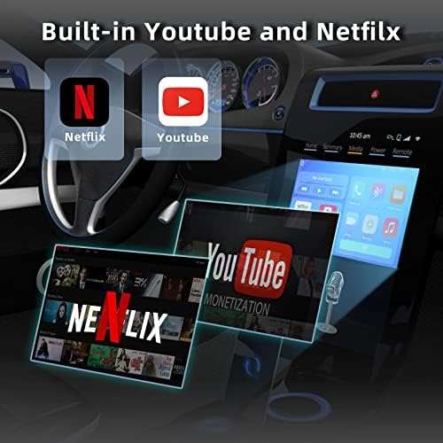 5.0 Adaptador sem fio do CarPlay com Netflix/YouTube, Suporte a CarPlay sem fio TF Card e Android Auto, adaptador de
