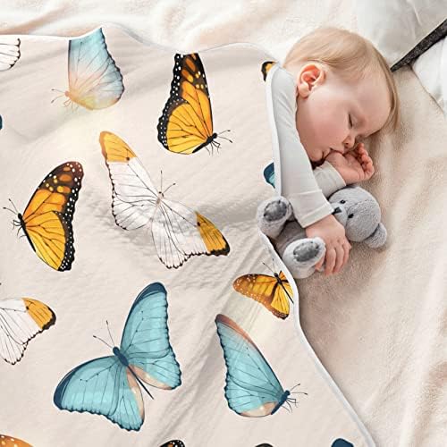Keepreal Tropic Butterfly Baby Cobertors Para meninas meninos bebês criança, macla do bebê de bebê de góbulo