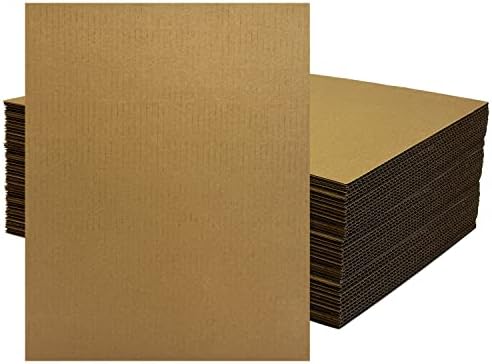 Folhas de papelão corrugadas 4mm - 3/16 de espessura 24x36-50.