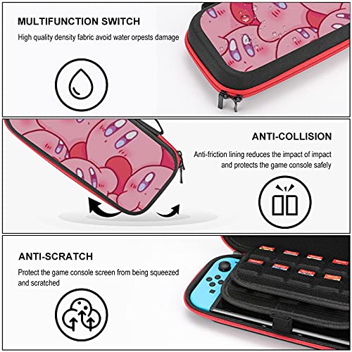Nintendo Switch Caso Caso Hard Shell Travel Schuge Screen Protetor de tela com 20 jogos Cartuchos Pouca bolsa interna