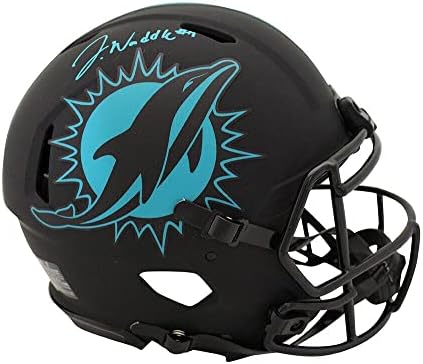 Jaylen Waddle autografou Miami Dolphins Authentic Eclipse Helmet Fan 38227 - Capacetes NFL autografados