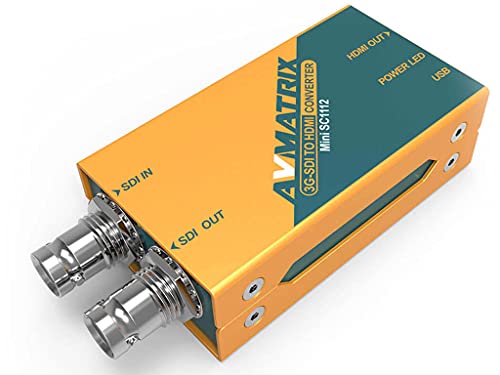 Avmatrix Minisc1112 AV Digital Premium Qualidade 1080p 3G-SDI para HDMI + Conversor de extrator de áudio de áudio
