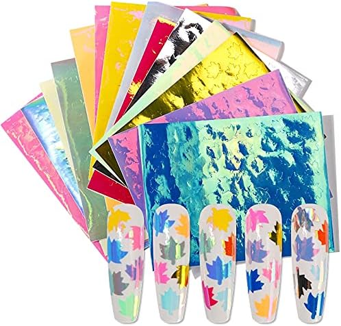 16pcs coloração sólida prego aaurora cubo de gelo transferência de celofane a laser jóias adesivos de doces de bordo