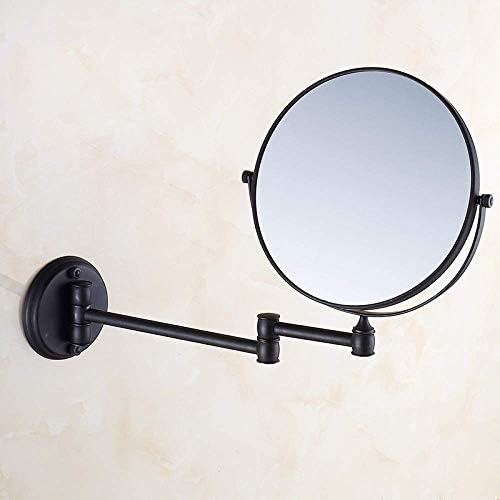 Lianxiao - Espelho de vaidade, espelho de maquiagem 360 Girando 3x ampliação extensível barbear redondo no quarto