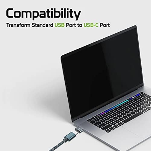 Usb-C fêmea para USB Adaptador rápido compatível com seu Sony H8314 para Charger, Sync, dispositivos OTG como teclado,