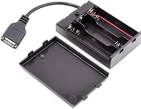 Caixa de bateria de 2pcs Saidian com porta USB 3 × AA Multipunction Storage Storage Box Use em interno e externo