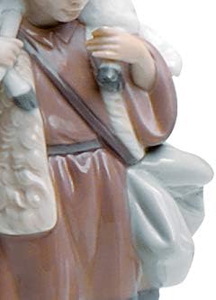 Lladró Shepherd Boy Nativity Nativity. Figura de natividade de pastor de porcelana.