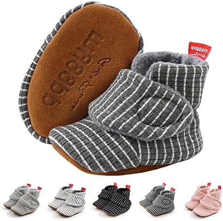 Botas de lã para bebês recém-nascidos chinelos quentes e aconchegante botas de inverno