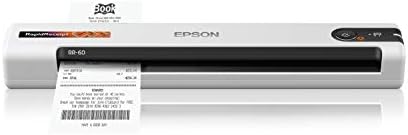 Epson RapidReceipt RR-60 Color Document Scanner com gerenciamento de recebimento de cortesia e software PDF para PC e Mac, White