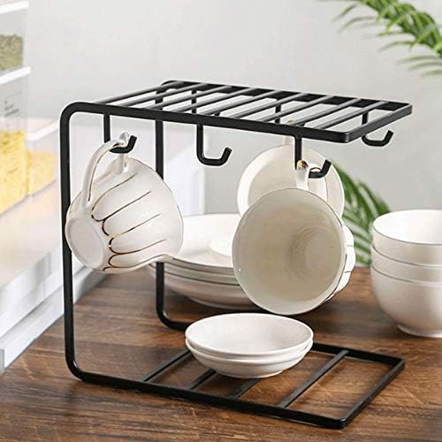 Ygqzm rack de cozinha de pano de pano de pano dobrável com desalinhamento vertical de desktop rack de água de armazenamento rack de copo