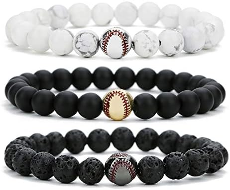 Bling Bling Baseball Power Power Power Silver Plated Fashion Baseball Sports Charm de contas Fit Pandora Black and Grey All in Faith Jewelry For Men Women
