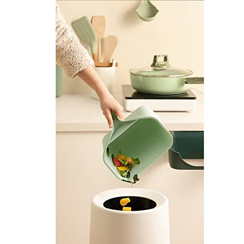 Lixo desnatado lata de banheiro pendurado mini lata de lixo para a porta do armário de cozinha pequena lixo pode embaixo da pia Sacos de plástico transparentes grandes saco de plástico verde