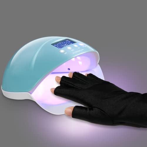 Luvas UV para lâmpada de unhas de gel: luz UV para unhas, lâmpada UV para unhas de gel, luvas de proteção UV, luvas de