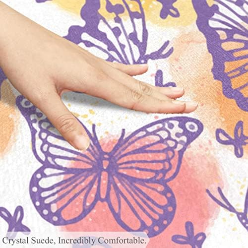 LLNSUPPLY TAMANHO GRANDE 4 pés Round Kids Play Area Rug Purple Butterfly Bursery Rapet Pad no não deslizamento Kids Carpet PlayMat