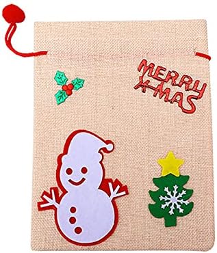 XIOS Christmas Decoration 2022 Bolsas de Natal Três estilos de bolsas de Natal de estopar