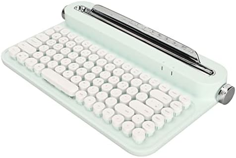 Teclado de máquina de escrever sem fio AQUR2020, teclado vintage Bluetooth 33 pés compactos chaves redondas Nice 86 chaves para Windows iOS para tablet para laptop