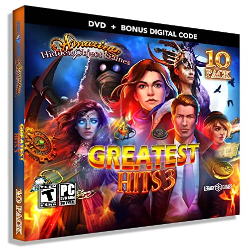 Amazing Hidden Object Games for PC: Greatest Hits vol. 3, 10 jogos DVD Pack + Códigos de download digital