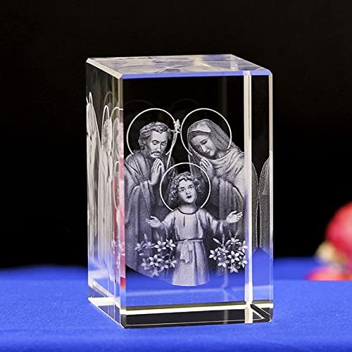 3d Deus Jesus Crystal estátua comprimido de boa sorte Crystal Glass Cube Church Orientas/Filho de Deus Salvador Salvador Figuras Presentes para a riqueza O ano novo #3