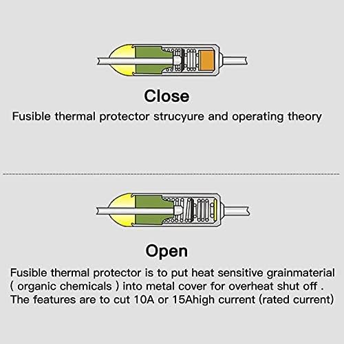 Heyiarbeit fusível térmico 250V 10A 110 Circuito de corte do circuito Celsius Fusível térmico 10pcs