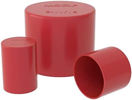 Capas de plástico retas - LDPE Cap 1,375 x 1,500 LDPE RED MOCAP S1.375-24SRD1