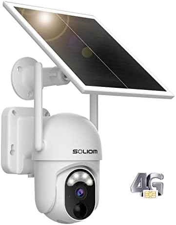 Soliom Wireless Recarregável Câmera de Vigilância Home de Vigilância Homeless WiFi com Spotlight Color Night Vision, Motion Ativado, áudio bidirecional e IP66 S100 S100