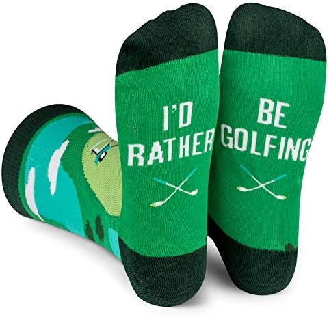 Lavley meias de golfe engraçadas para homens, mulheres e adolescentes - presentes de golfe exclusivos para cartas de golfe/caras