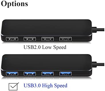 BAISDER 4 PORT USB C HUB, USB C TO USB HUB 3.0 Adaptador multiporto, divisor USB tipo C com cabo de extensão, mini cubo USB C para