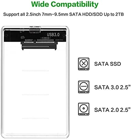 SAWQF SATA 3 a USB 3.0 2,5 polegadas HDD SSD SSD Drive Drive Docking Station Gabinete HDD Case