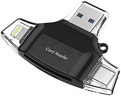 BOXWAVE SMART GADGET Compatível com Blackview BV6600 - AllReader SD Card Reader, MicroSD Card Reader SD Compact USB para Blackview BV6600 - Jet Black