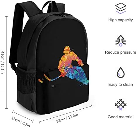 Hóquei Viagem Backpack Aesthetic College Bookbag Classical Daypacks Bolsa de trabalho de ombro para homens Mulheres