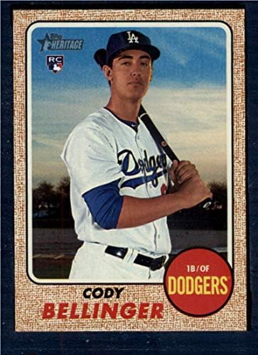 2017 Topps Heritage High Numbers 678 Cody Bellinger Los Angeles Dodgers Cartão de beisebol novato