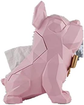 Caixa de tecido de resina shypt- Caixa criativa do suporte de tecido de bulldog criativo, suporte de guardana
