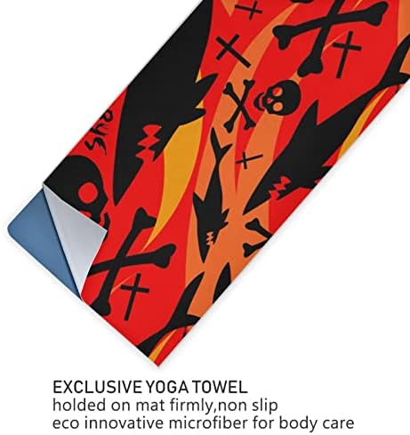 Aunstern Yoga Blanket Hipster-Shark-Skull-Bye Yoga Towel Yoga Mat Toalha