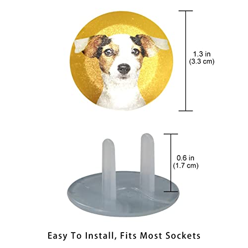 Tampas de plugue de saída 24 pacote, protetor de plugue de filhotes adoráveis, plugues plásticos redondos de duas pontas para tomadas
