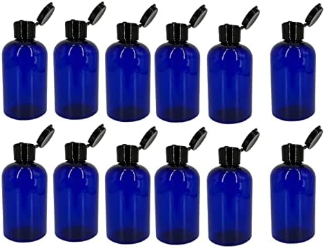 Garrafas plásticas de 4 oz de Boston -12 Pacote de garrafa vazia Recarregável - BPA Free - Óleos essenciais - Aromaterapia