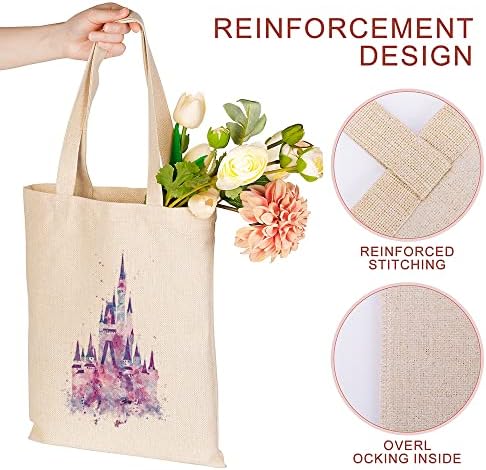 Sacola estética de lona para mulheres sacos de supermercado reutilizáveis ​​sacos de compras de praia fofos bolsas de