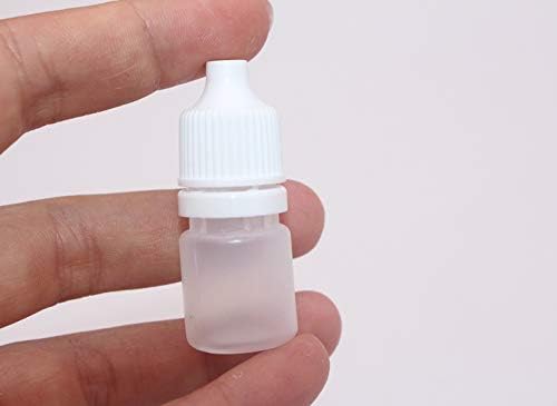 50pcs mini garotos de gotas de gotas de plástico transparente de plástico transparente com tampas de líquido de parafuso