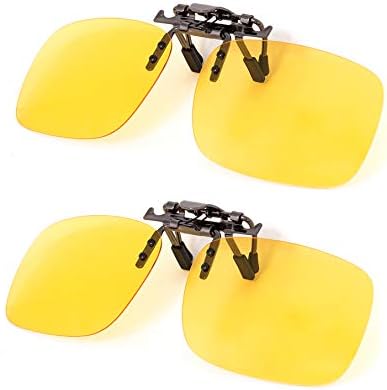 Clipe de corte azul em óculos polarizados de visão noturna girar os óculos de sol UV-400 para usar óculos de prescrição para condução noturna