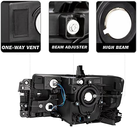 Conjunto do farol de Sockir [tipo de halogênio] com lâmpadas ajustadas para 2013-2019 FORD FLEX OE Estilo de farol de