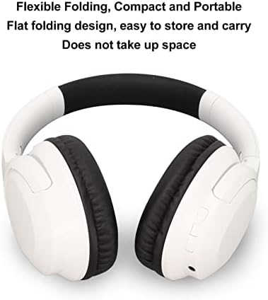 Fone de jogo sem fio Ashata P60 PC, fones de ouvido de som surround com microfone de cancelamento de ruído, fone de ouvido leve dobrável para esportes para jogos