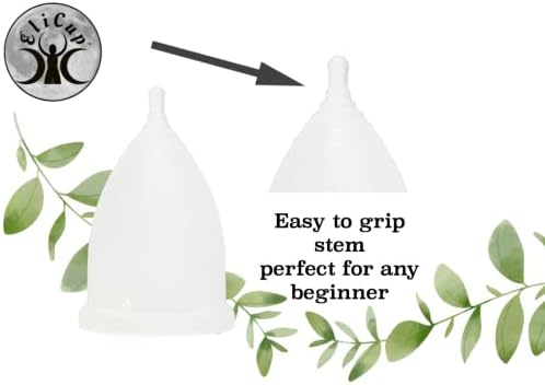 Copo eli copo menstrual - copos de silicone de grau médico reutilizável para mulheres fluxo pesado fluxo regular confortável