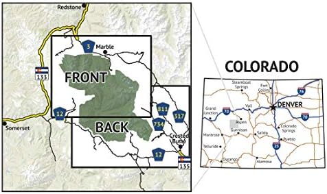 Wilderness - mapa de caminhada topográfica do Colorado